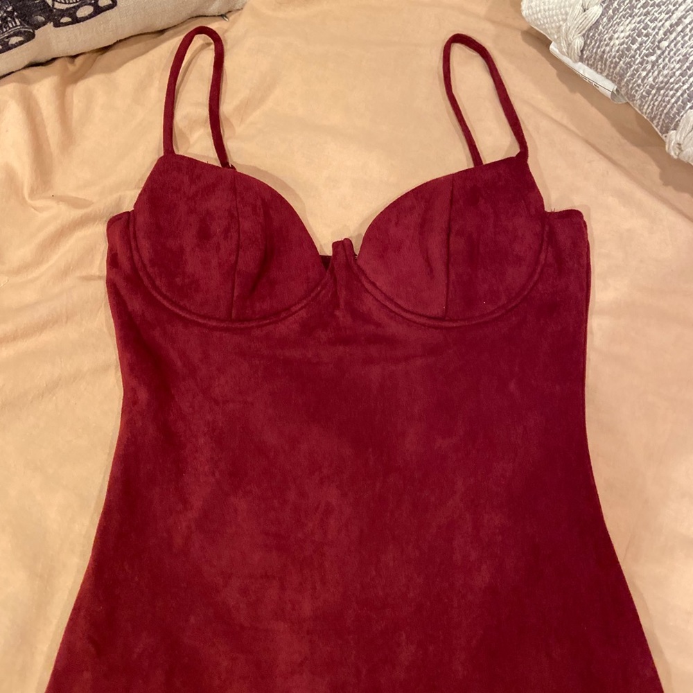 Red Velvet Bodycon Dress